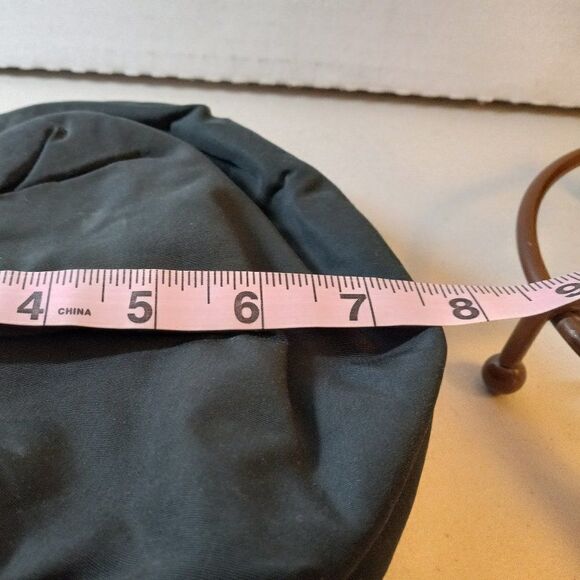 Vintage Kiss Clasp Black Fabric Bag Cottagecore Grandmacore - Picture 8 of 9